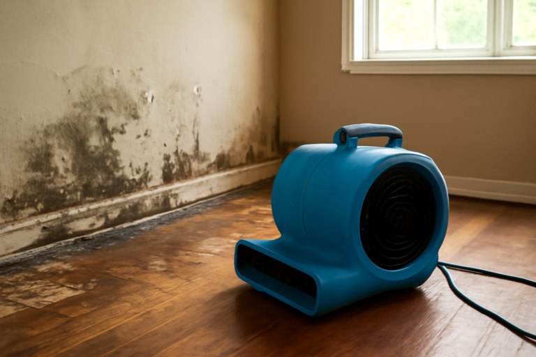 High-Velocity Air Mover Drying
